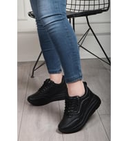 Flet 207 Siyah Kadın Spor Sneaker