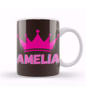 Amelia  Name personalized Custom   vintage Retro Rainbow Style Design Gift Baby Gift For Her Kupa Bardak Porselen