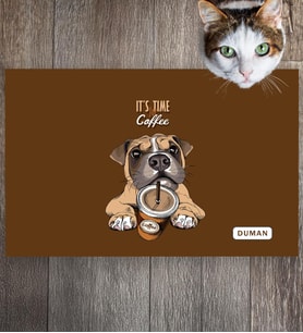 Monnhein Pet Mat – Kişiselleştirilebilir Kaymaz Mama Altlığı, 50x35 cm