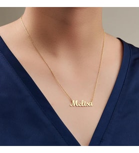 Kişiye Özel İsim Kolye 925K Gümüş (Gold)