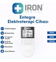 IRON KTR-2610 Fizik Tedavi Şarjlı TENS + EMS + MASAJ Cihazı + Taşıma Kabı