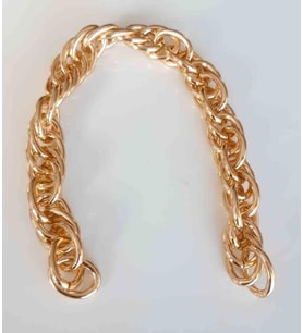 Angel Çanta Aksesuar 35 Cm Çift Halka Döngülü Zincir Light Gold Renk