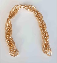 Angel Çanta Aksesuar 35 Cm Çift Halka Döngülü Zincir Light Gold Renk