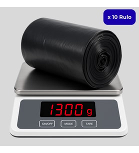 Mulpex Jumbo Boy Siyah Çöp Torbası 80x110 cm – 10 Rulo (13 kg ±%2) Dayanıklı ve Kalın, Ağır Hizmet