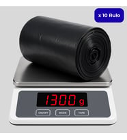 Mulpex Jumbo Boy Siyah Çöp Torbası 80x110 cm – 10 Rulo (13 kg ±%2) Dayanıklı ve Kalın, Ağır Hizmet