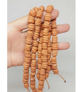 Taba Tırtıklı Mat Seramik Boncuk Dizi 10-12mm/25cm (54216)