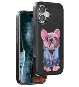 Iphone 16 Cute Desenli Kapak - Siyah
