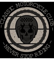Claassic Motorcycle Club Sticker 10x10 cmRenkli Sticker