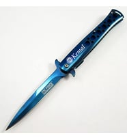 Kişiye Özel İsimli Columbia 1111-GK 23 CM Araç Baskılı Tac Force Ti-Lite Gökkuşağı Çakı (Mavi)