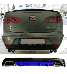 Seat Cordoba Mavi Difüzör Çiftli Kare Egzoz Görünümlü D Tip Difizör