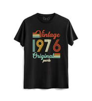 Vintage 1976 Original Parts Siyah Tshirt
