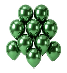 Yeşil Renk Lateks krom Balon (15 cm) - 10 Adet