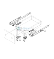 550f4500t Blum Tek Açılım Tipon Basaç Ray 45 Cm