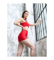 Kırmızı Mini Spor Şort Tayt