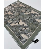 QASHKA Saten İpek Şal Etro Desen LBT0111