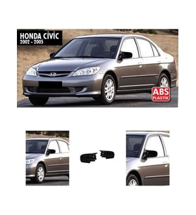 honda civic sedan 2001.2004 parlak siyah boyalı yarasa ayna kapağı