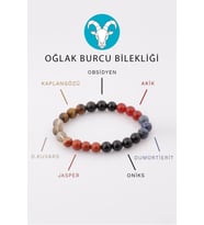 Oğlak Burcu Doğal Taş Bileklik 8 Mm Küre Kesim - Burç Bilekliği