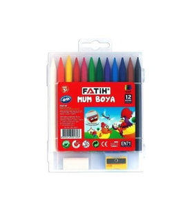 Mum Boya 12 Renk Uzun Crayon
