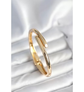 Pirinç Gold Renk Kadın Kelepçe Bileklik - TJ-BB7975