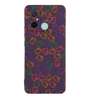 Xiaomi Redmi 12c Uyumlu Lansman Kılıf Hello Kitty Tasarımlı İçi Kadife Kapak-Mürdüm (Şeffaf)