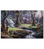 Cakapuzzle Pamuk Prenses ve Ormandaki Kulübe  Puzzle Yapboz MDF (Ahşap) (120 Parça)