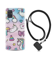 Samsung a71 A72 A73 A7 A9 2018 C7 C9 Kılıf Boyun Askılı Silikon Unicorn Mektup 1800