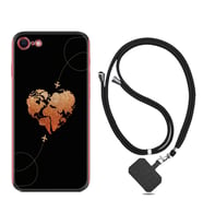 Apple iPhone 5 6 7 8 Plus Se XR Kılıf Boyun Askılı Silikon Plane Heart 1721