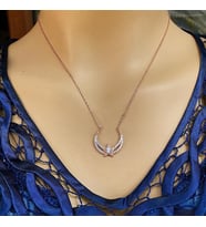 Rose Kaplama Gösterişli Yıldız Gümüş Kolye (Karışık)