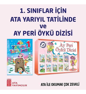 1.Sınıf Ata Yarıyıl Tatilinde + Ay Peri Öykü Dizisi (Beyaz)