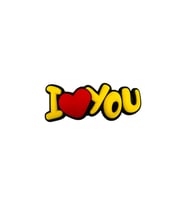 Terlik Süsü-Terlik Tokası IloveYou Yazı Figürü