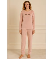 Kadın 13166-2541 Uzun Kol Kadife Pijama Takımı
