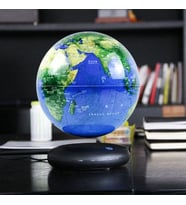 RGB Led Işıklı Manyetik Sihirl Küres 8'' Dünya Haritası 20 cm  Havada Denge Yüzer Dünya Küre