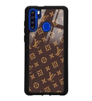 Reeder P13 Blue Max Uyumlu Kahverengi LV Tasarımlı Glossy Telefon Kılıfı