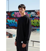 Erkek Bisiklet Yaka Standart Kol Oversize Kalıp Sweatshirt Fonksiyonel Dayanıklı Kaliteli Şık