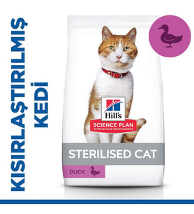 Hills Sterilised Duck Ördekli Kısırlaştırılmış Kedi Maması 3 Kg