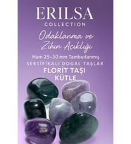 Sertifikalı Doğal Florit Taşı Kütle 25-30 mm – Odaklanma ve Zihin Açıklığı El Taşı (Çok Renkli)