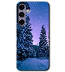 Galaxy S24 Kılıf HD Desen Baskılı Kılıf - Kış Manzarası