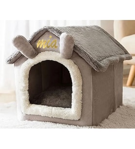 doyapet  kedi & köpek yatağı evi özel tasarım ve hediyeli (Gri)