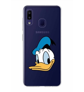 Samsung Galaxy M10s Kapak Donald Duck Tasarımlı Şeffaf Silikon Kılıf