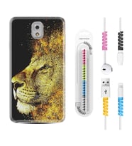 Samsung Note 3 4 5 8 9 20 Ultra 10 Lite Kılıf Kablo Koruma Spiral Silikon Leon 1323