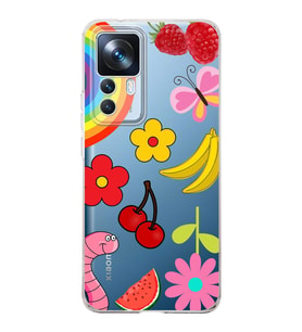 PrintiFy Xiaomi Mi 12T ile Uyumlu Water Color 5  Kamera Korumalı Şeffaf  Kılıf