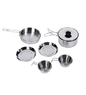 KingCamp BACKPACKER III SILVER YEMEK SET (2 KISI) (Renksiz)