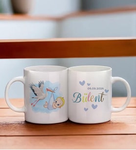 İsme Özel Bebek Temalı Kupa Bardak