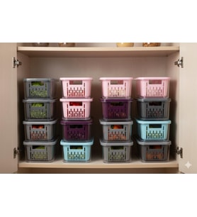 Lexroo 6'lı Süzgeçli Fresh Saklama Kabı Seti 1.6 Lt Plastik Saklama Set 6 Adet