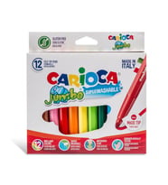 Carioca Jumbo Süper Yıkanabilir Keçeli Boya Kalemi 12 Renk 