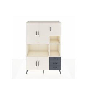 Hyperion Dolap 9 Raflı 3 Çekmeceli 5 Kapaklı 132x44x195 Aytaşı-Aytaşı/Antrasit