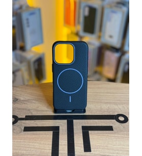 İPhone 16 Pro Uyumlu MagSafe Özellikli Premium Deri Görünümlü Kılıf (Siyah)