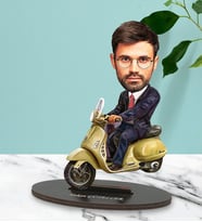 Kişiye Özel Motorcu Erkek Tasarımlı Karikatür Biblo