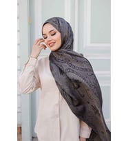 Etro Desen Premium Şal Antrasit
