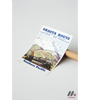 Vintage Tren Yolu Afişi, Çerçevesiz Yüksek Kalite Duvar Afişi - Seyahat Severlere